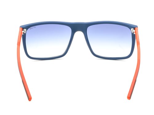 IRUS Men Rectangular sunglasses | 100% UV protection | Medium Size | Blue Gradient Polycarbonate lens
