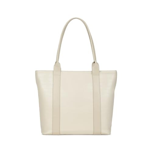 Fastrack Croco Crush Tote | White Faux-Leather Women's Handbag | Textured Croco Design with Gold Hardware | Double Handles, Zipper Closure & Organised Storage