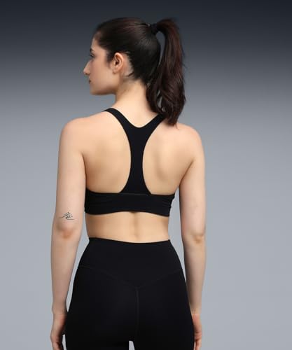 Puma Women's Nylon Wired Casual Sports Bras (527481_Black