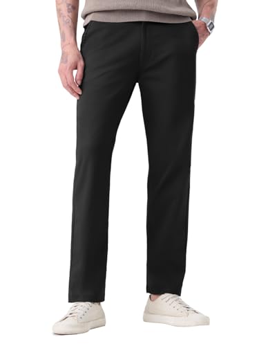 The Souled Store Chinos: Phantom Black Men and Boys Buttoned Waist Solid Cotton Spandex Stretchable Easy to Style Everyday Offic Wear Slim Fit Chinos