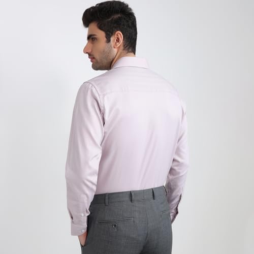 Raymond Fawn Solid Chambray Pattern Men Long Sleeve Casual Shirt