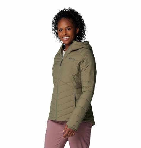 Columbia Womens Joy Peak II Hooded Jacket, Stone Green, XXL