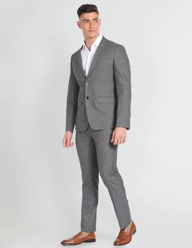 Arrow Solid Tailored Fit Formal Suit Grey