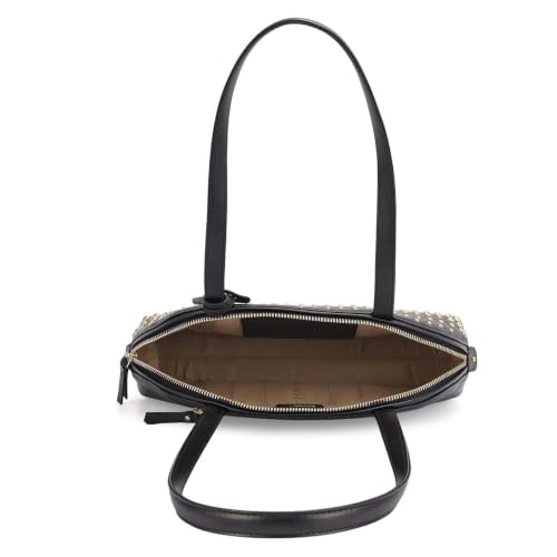 Da Milano Leather Book Tote for Women - Beige & Espresso (LB-02580)