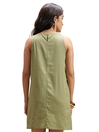 VISHUDH Women Round Neck Sleeveless Dress VVSD000049 Grey XL