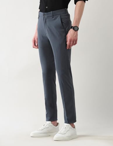 Arrow New York Men's Slim Pants (ANAJTR2330_Grey