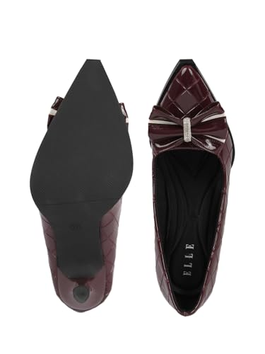 ELLE Women Fashion Pump,Wine,UK-5