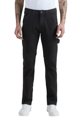 Allen Solly Men's Regular Jeans (ALDNACLFM10808_Black