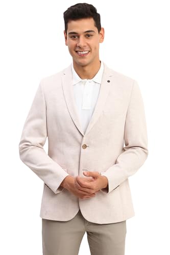 Allen Solly Men's Blazer (ASBZMUJFB84278_Peach