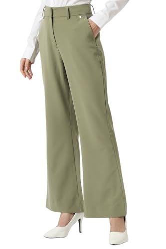 Van Heusen Women's Regular Casual Pants (VWTFFRGFK18087_Olive