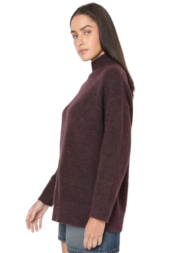 VERO MODA Womens Relaxed Fit Purple Sweater