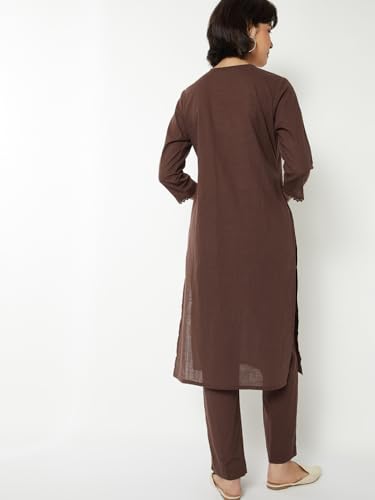 Max Women's Cotton Blend Co-ords (CTKST51239_Brown