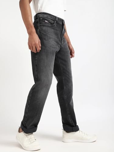 Mid-Wash Slim-Fit Mid-Rise Jeans Black