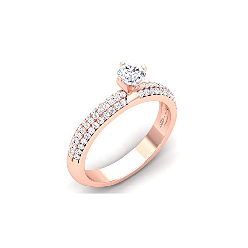 Avsar Jewellery 14k (585) Rose Gold Ring for Women