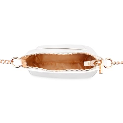 Fastrack MiniBae Sling | Faux-Leather Women’s Handbag | Silver Hardware & Spacious Main Compartment (white)