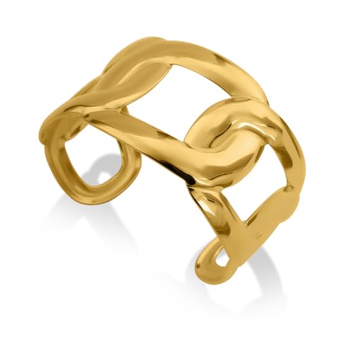 PALMONAS Link Hoops Cuff Bracelet for Women - Gift for Girls & Women | Waterproof & Anti-Tarnish Bracelet