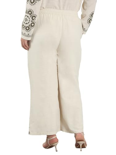 Vero Moda Curve Women's Flared High Rise Beige Pants