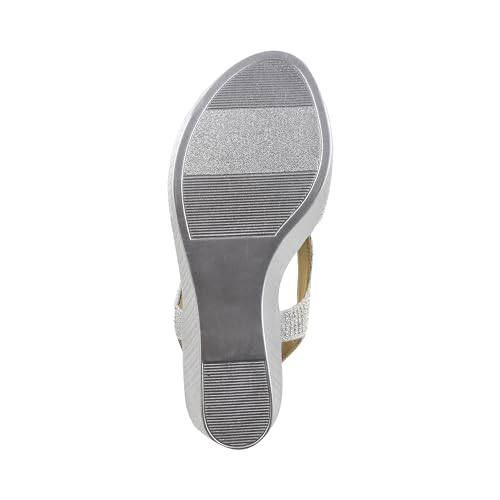 Metro Women Silver Synthetic Sandals - EU/38 UK/5-35-90