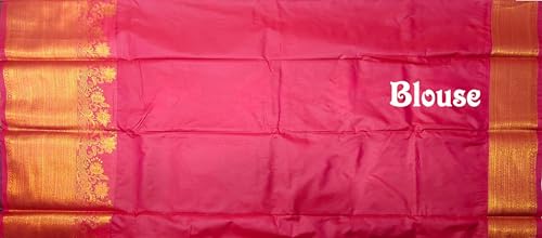 VFCollections Women's Traditional Handloom Kanchipuram Silk Pure Pattu Sarees | Rich Zari Woven Design | Unstitched Blouse (VFC106) (VFC264-2)