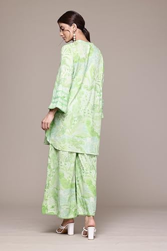 Aarke Ritu Kumar Apple Green Ophellia Kurti with Palazzo Co-Ord Set