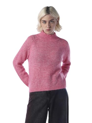 ONLY Women's Solid Regular Fit Pink Sweater