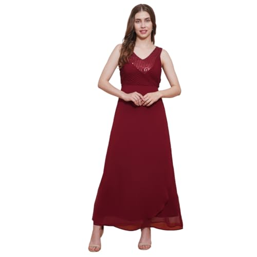 Globus Women Dress (GS566494_Maroon_M)