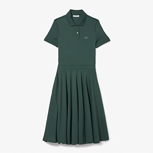 Lacoste Women's Cotton Modern below The Knee Dresses (EF16825HX_Green_40)