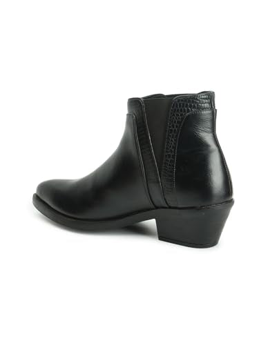 Elle Women's Fashionable Slip-On Boots Colour-Black, Size-UK 8