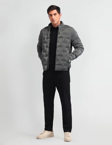 Arrow New York Men's A-Line Coat (ANAIJK4609_Dark Grey