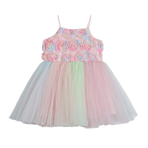 Hopscotch Girls Floral Applique Dress in Multi Color for Age (4-5 Years)