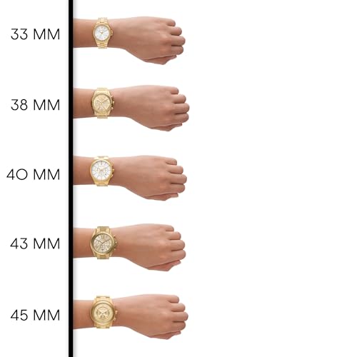Michael Kors Parker Analog White Dial Gold Band Women's Stainless Steel Watch-MK5491