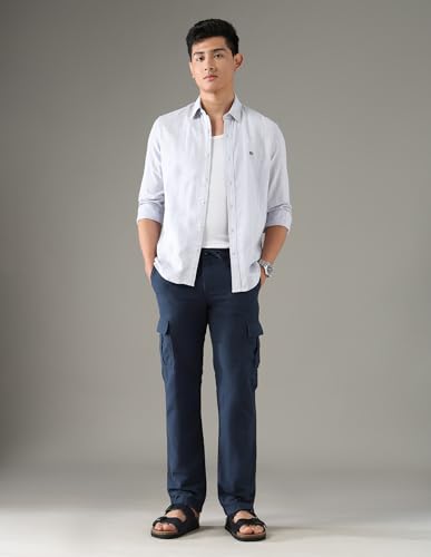 Arrow Sports Men's Mid Rise Spring Sorbet Cargos Navy