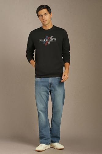 Men Casual Black Graphic Print Sweatshirt