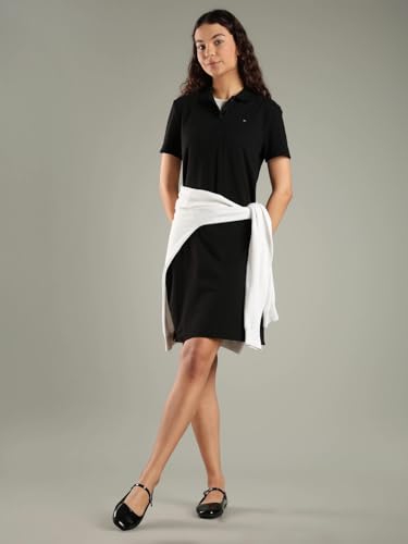 Tommy Hilfiger Cotton Polo Collar T-Shirt Dress Black
