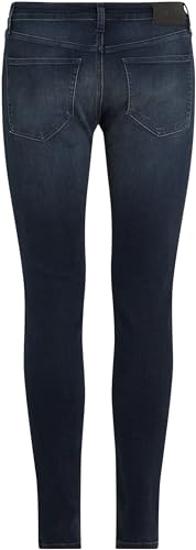 Medium-Wash Skinny Fit Mid Rise Jeans Blue Black