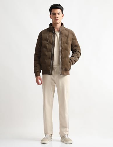 Arrow Sports Men's A-Line Coat (ASAKJK4741_Light Brown