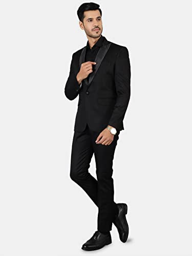 WINTAGE Men's Tuxedo Black 2PC Suit : Small