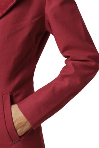 Women Red Solid Casual Jacket