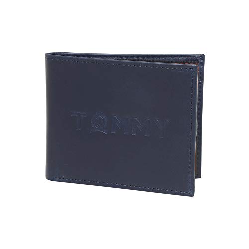 Tommy Hilfiger Mens Leather 1 Fold Wallet (Navy_Free Size)