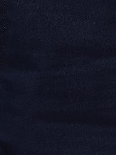 Jockey A125 Women's Super Combed Cotton Woven Twill Fabric Relaxed Fit Shorts with Convenient Side Pockets_Navy Blazer_XXL