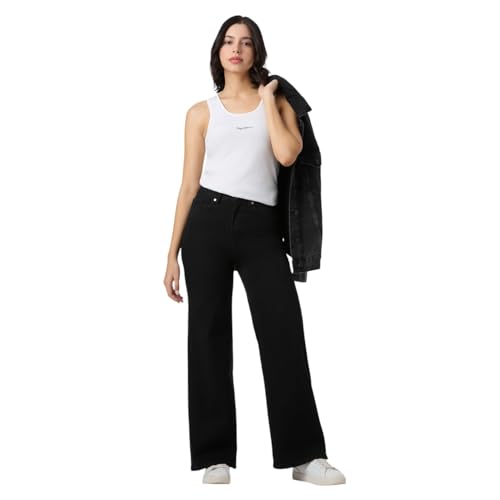 Pepe Jeans Women's Loose Jeans (PL2050943Q010_Black Used