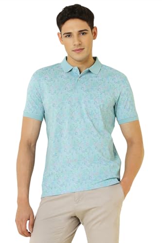Allen Solly Men's Regular Fit T-Shirt (ASKWQRGFS02843_Light Blue