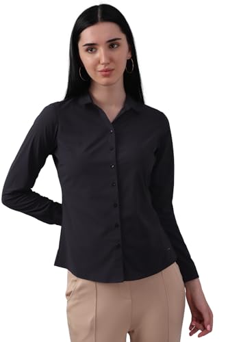 Allen Solly Women Purple Solid Long Sleeves Shirt