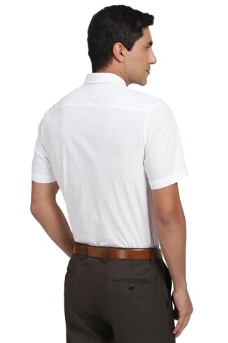 Peter England Men's Regular Fit Shirt (PESHWNUBY18255_White