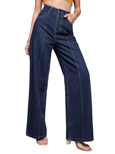 Miss Chase Women's Skinny Fit High Rise Regular Length Stretchable Denim Jeans (MCSS18DEN02-19-494-36, Ink Blue, 36)
