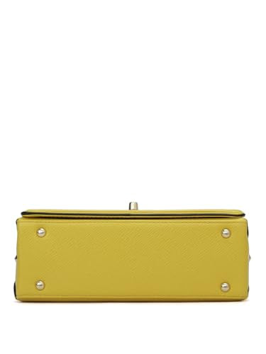 Da Milano Genuine Leather Yellow Sling Bag (01604) (Small)