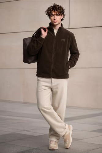 Van Heusen Men Feather Light Fleece Jacket with Zipper Pockets