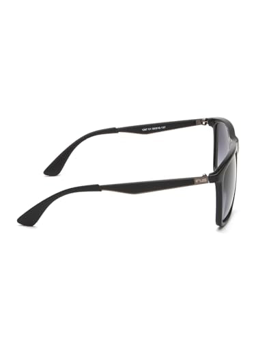IRUS by IDEE 100% UV protected sunglasses | Men | Square | Full Rim | Gradient | Large | Black - Frame | Grey - Lens