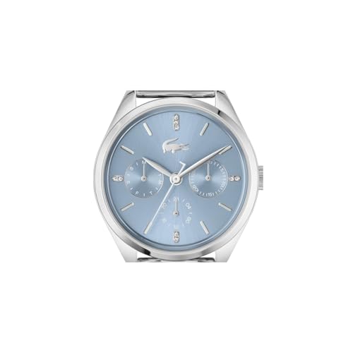Lacoste Atena Qtz Multifunction Blue Round Dial Silver Mesh Bracelet Watch for Women- 2001497