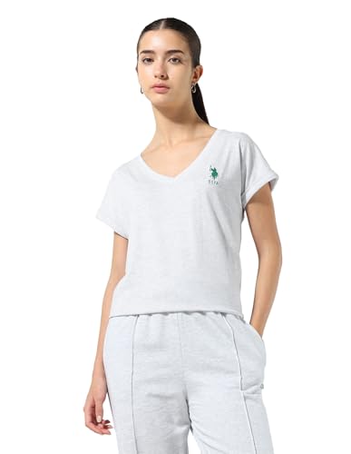 U.S. POLO ASSN. Women's Regular Fit T-Shirt (UWAW25TSH310_LT. Grey